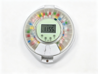 Organisateur de pilules hebdomadaire OEM à 28 compartiments, distributeur automatique avec alarmes, en plastique ABS, clé de verrouillage, écran LCD