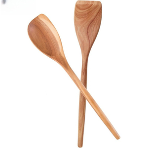 Juego de 3 Utensilios de Cocina de Madera de Teca con Cucharas, Resistentes al Calor, Aptos para Lavavajillas, Diseño Japonés y Coreano - Product Image 1