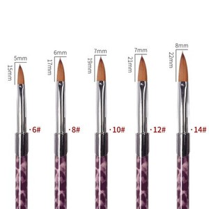 Pinceau à ongles plat en nylon professionnel pour la peinture, le gel UV, le liner et les détails – Outil pour la manucure et le nail art en salon - Product Image 1