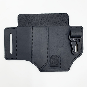 असली लेदर ईडीसी Mutitool पाउच उपकरण म्यान बैग आउटडोर चमड़े की बेल्ट जेब चाकू कलम पिस्तौलदान - Product Image 4