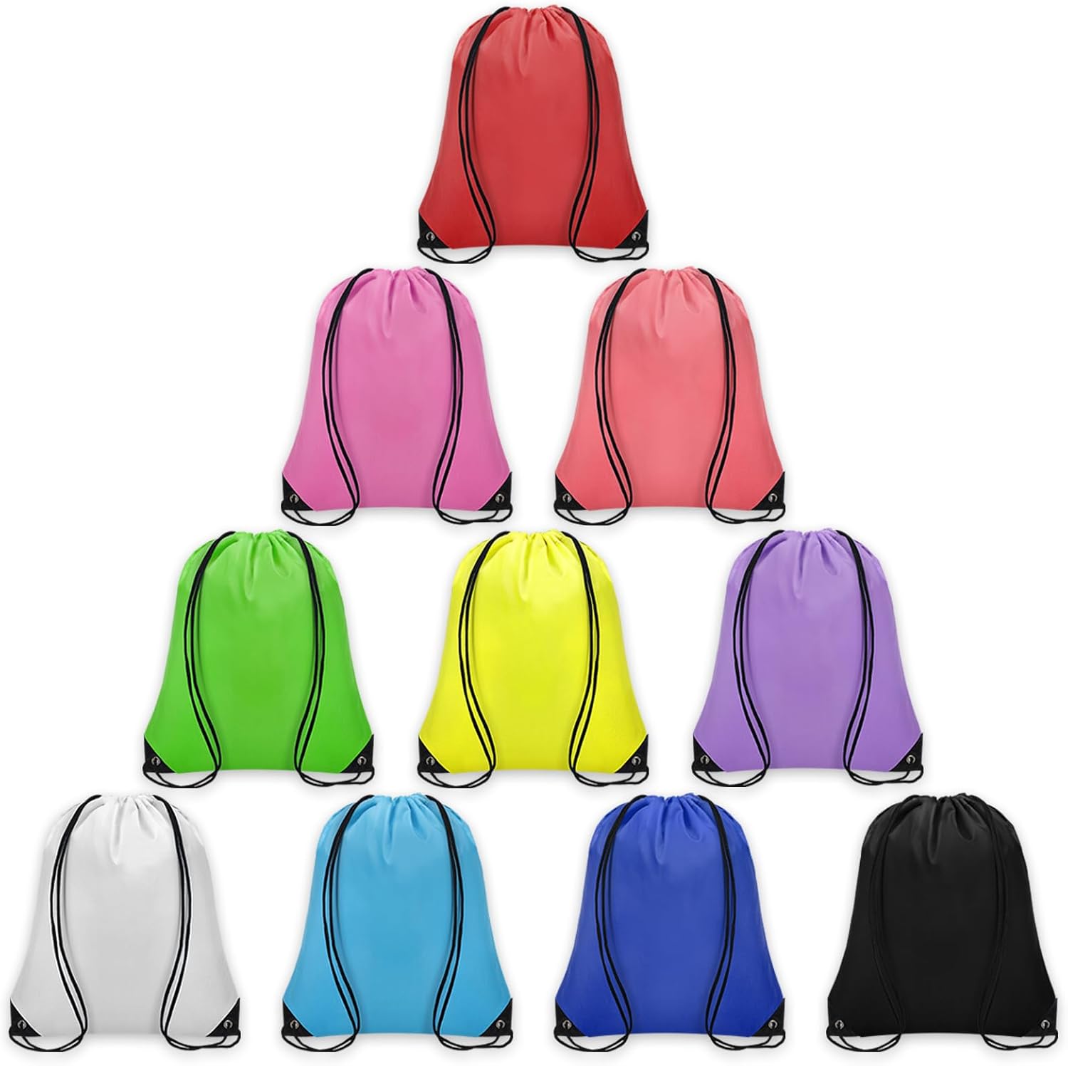 Wholesale Customized Eco-Friendly Waterproof Reusable Polyester Nylon Drawstring Backpack Printed Sport Style Promotional Gift
