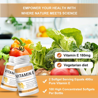 Gélules de Vitamine E 400UI OEM/ODM - Soutien Antioxydant pour la Santé Immunitaire et la Peau Saine - Complément Alimentaire Quotidien - 100 Gélules