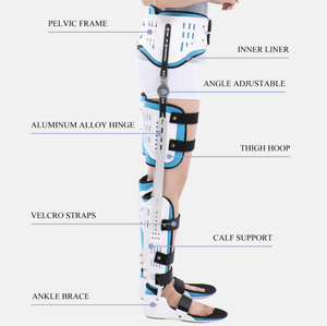 AMAIN Doble <span class=keywords><strong>cadera</strong></span> Rodilla Tobillo Fijación del pie Brace Fijación <span class=keywords><strong>de</strong></span> la articulación <span class=keywords><strong>de</strong></span> la rodilla Brace Meniscus Support Fijación Brace - Product Image 3