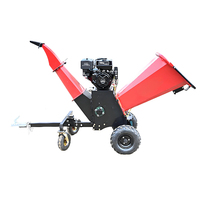 Broyeur de branches à essence portable et remorquable de 15 CV, facile à utiliser, avec engrenage