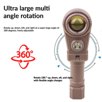 Linterna Súper Brillante para Exteriores y Recargable por USB Portátil 180 °   Linterna Frontal Magnética Ajustable para Camping, Luz LED de Trabajo