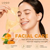 Masque gel peel-off au curcuma et à la vitamine C pour le visage, éclaircissant et blanchissant, anti-taches, à utiliser la nuit