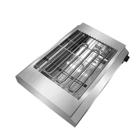 Barbecue électrique sans fumée avec tube chauffant, barbecue commercial avec boîtier en acier inoxydable