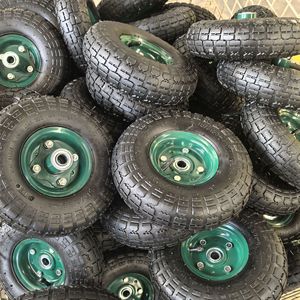 Rubber Inflatable Wheel 350-4 Firm Tread Handcart Industrial Caster Wheel - Product Image 2