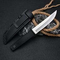 Couteau à lame fixe de style samouraï personnalisable avec support OEM pour le camping en plein air, la survie, la chasse, avec étui et manche en ABS