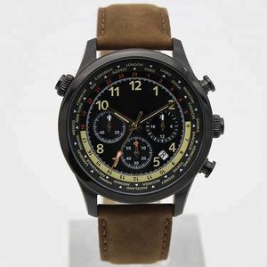 Relojes para hombre con funciones de tiempo dual en ciudades de zonas horarias nacionales reloj cronógrafo U2666 - Product Image 3