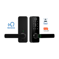 Serrure intelligente avec application Tuya, reconnaissance faciale 3D, interphone vidéo WiFi, empreinte digitale, reconnaissance de la veine palmaire, caméra intelligente