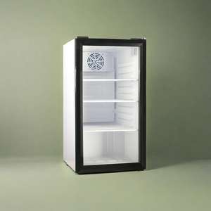 Mini <span class=keywords><strong>nevera</strong></span> de mesa <span class=keywords><strong>pequeña</strong></span> de 90L para oficina/hogar/apartamento, bebidas/<span class=keywords><strong>refrescos</strong></span> con puerta de cristal, armario enfriador de vino, Enfriador de vino, 220V - Product Image 6