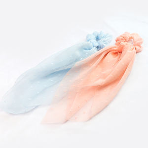 Новейший дизайн, Детские Модные экологически чистые эластичные атласные большие резинки для волос с бантом - Product Image 3