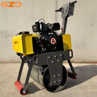 Compacteur routier mini à tambour unique GZD Factory OEM, machine à rouleaux vibratoires avec moteur diesel Changfa