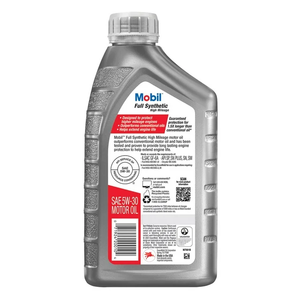 Mobil High Mileage Full Synthetic 5W-<b>30</b> Engine <b>Oil</b> 1 Quart HM Long-Lasting Anti-Wear Automotive Lubricant - Product Image 2