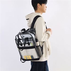 กระเป๋าเป้พีวีซีแบบใส Unisex ขนาดใหญ่ สำหรับนักเรียน กันน้ำ - Product Image 5