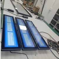 Ecran de barre LCD ultra large 24 pouces 28 pouces 35 pouces 43 pouces Lecteur publicitaire Moniteur d'annonces vidéo Affichage numérique LCD extensible sur étagère