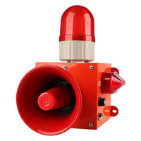 Alarme infrarouge PIR 120 dB, volume réglable, stroboscope, sirène sonore industrielle antivol, lumière d'avertissement d'urgence 12 V-380 V