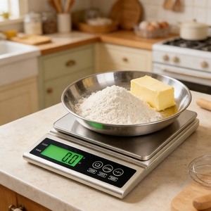 Balance alimentaire électronique numérique pour usage domestique, balance <span class=keywords><strong>de</strong></span> cuisine 10 kg avec plateau en acier inoxydable - Product Image 3