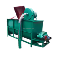 Broyeur à grains horizontal 1 tonne Broyeur d'aliments pour bovins, poulets, volailles Broyeur d'aliments pour animaux et mélangeur d'aliments