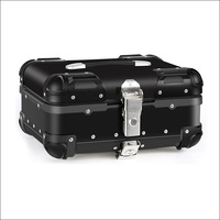 Coffre de moto universel en aluminium, boîtier supérieur, boîte de rangement de bagages de voyage, boîte supérieure de moto 45L 55L, boîtes arrière de moto