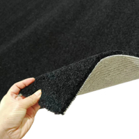 Tapis Noir Uni Noahas en Polyester à Poils Longs Doux et Moelleux Antidérapant pour Chambre/Salon, Tapis de Chevet, Utilisation Hôtelière