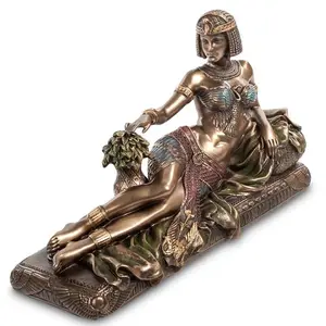 Atacado egípcio rainha cleopatra estatuetas egito cleopatra escultura sculpir sexy mulher estatuetas de bronze