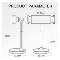 Support de téléphone multifonctionnel en alliage d'aluminium Base antidérapante pour l'observation et les appels pratiques Conception pliable pour les utilisateurs de tablettes PC