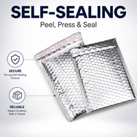 Amplop Gelembung Tahan Air Berlapis Aluminium Foil, Kantong Pengiriman Segel Otomatis untuk Pakaian, Perhiasan, Elektronik, Barang-Barang Kecil