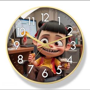 Bán Buôn Tùy Chỉnh Mới Sáng Tạo Anime Nezha 2 Ma Thuật Cậu Bé Biển Thế Giới Nhựa Im Lặng Trẻ Em Của Đồng Hồ Treo Tường Cho Đám Cưới Nhà Nghỉ Hưu - Product Image 1