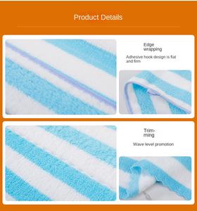 <span class=keywords><strong>Serviette</strong></span> rayée en velours corail à séchage rapide <span class=keywords><strong>serviette</strong></span> de bain absorbante épaissie <span class=keywords><strong>ne</strong></span> perd <span class=keywords><strong>pas</strong></span> les cheveux ensemble de serviettes pour cheveux secs - Product Image 2