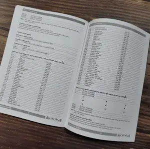 Instrução relógio de impressão relógio, pequena impressora de menu espiral impressão de borboleta pamphlet brochure booklet