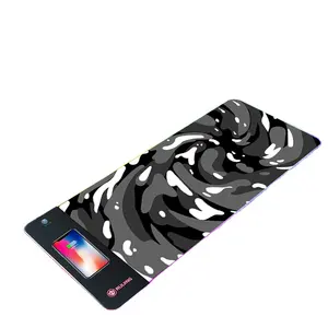 Art Strata Liquid Mouse Pad individualisierte schnelle 10 W RGB LED Licht-Gaming-Mauspad Schreibtischmatten mit kabellosem Ladegerät Laden von Mauspads