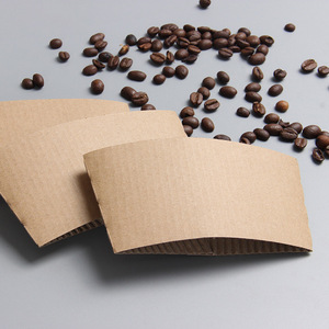 Heat Resistant Coffee Paper <strong>Cup</strong> Sleeve Kraft Cardboard <strong>Holder</strong> With Custom Logo Printing for <strong>Tea</strong> Drink Packaging - Product Image 4