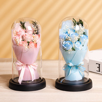 Thanksgiving Eeuwige gedroogde bloemen Glazen koepel Roos Geschenkdoos Romantisch Verjaardags- en huwelijkscadeau Vriendin Woondecoratie Ornament