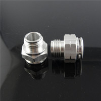 Conector Neumático Recto de Plástico y Latón NBPT, Serie PC-NPT, Conexión Rápida de Un Toque, Fabricado en China