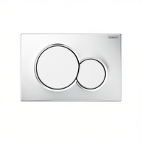 Plaque de commande Geberit Sigma01 chromée, longueur 29,8 cm, boutons poussoirs pour toilettes