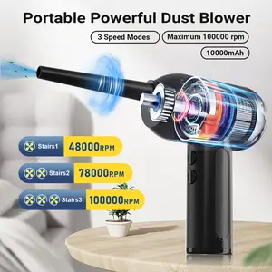 Cordless Air Duster Blower Spray Replace Compressed Cans Rechargeable Portable Duster Computer Cleaning Electric Air Duster Gun