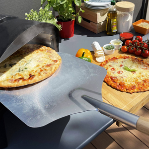 Four à pizza feu de <span class=keywords><strong>bois</strong></span> 2023 nouveau Offre Spéciale 13 16 pouces four à granulés à pizza portable acier inoxydable plaque chauffante extérieure <span class=keywords><strong>plancha</strong></span> grill - Product Image 4