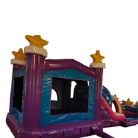 Moonwalk Commercial Gonflable Videur Pvc Extérieur Adulte Gonflable Saut Château Rose Bulle Blanc Mini Enfants Arc-En-Ciel Bounce Maison