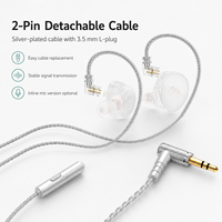 Auriculares con cable OEM personalizados, híbridos con armadura dinámica, interfaz de 3,5 mm, auriculares HiFi para música, cable intercambiable, molde privado