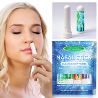 SEFUDUN Lot de 4 bâtonnets nasaux énergisants à inhalation, marque privée, bâtonnets nasaux au menthol pur et naturel pour la relaxation et le soutien