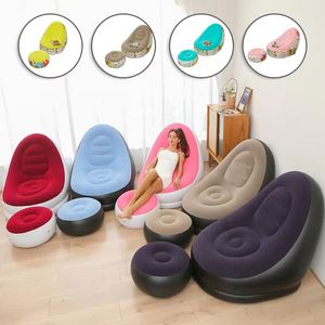 Outdoor Inflatable Couch Portable Lounger With Air Pump Air Chair <b>Camping</b> Furniture Folding Lazy <b>Sofa</b> for Indoor Outdoor - Product Image 5