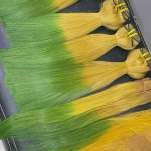 Vente en gros paquet de cheveux trame droite de couleur naturelle cuticule vierge alignée extensions de cheveux humains bruts doublement étirés - Product Image 5