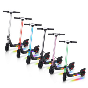 Electric Scooter For Kids 6-12 Years Foldable Height Adjustable Red Fluorescent Green 16km H Max Speed 5-8km Range - Product Image 4