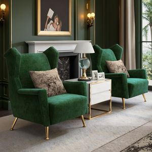 Luxueux <span class=keywords><strong>fauteuil</strong></span> <span class=keywords><strong>en</strong></span> velours canapé doux et confortable à double bras simple pour la relaxation du salon <span class=keywords><strong>en</strong></span> vente - Product Image 5