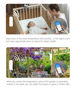สถานีตรวจอากาศอัจฉริยะ Tuya WiFi แบบใช้พลังงาน USB พร้อมเทอร์โมมิเตอร์ ไฮโกรมิเตอร์ และเซ็นเซอร์ 3 ตัว ควบคุมด้วยเสียง เชื่อมต่อได้ - Product Image 3