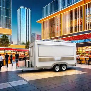 NUEVO BORN Custom Bakery <span class=keywords><strong>Boba</strong></span> Tea Trailer Outdoor Mobile Kitchen Vending Food Trailer Hot Dog Concesión Fiberglass Food Truck - Product Image 1