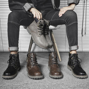 <span class=keywords><strong>Botas</strong></span> de herramientas para <span class=keywords><strong>hombre</strong></span> <span class=keywords><strong>Botas</strong></span> Martin <span class=keywords><strong>Botas</strong></span> de Trabajo y Seguridad Chukka Senderismo & Trekking Cuero High Top Mid-Top Lace up <span class=keywords><strong>Botas</strong></span> de nieve de algodón - Product Image 6