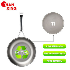 Sartén <span class=keywords><strong>de</strong></span> <span class=keywords><strong>Titanio</strong></span> <span class=keywords><strong>de</strong></span> 3 Capas Personalizada TIANXING, Sartén <span class=keywords><strong>de</strong></span> Acero Inoxidable para Inducción, Sartén <span class=keywords><strong>de</strong></span> <span class=keywords><strong>Titanio</strong></span> <span class=keywords><strong>100</strong></span>% Puro - Product Image 1